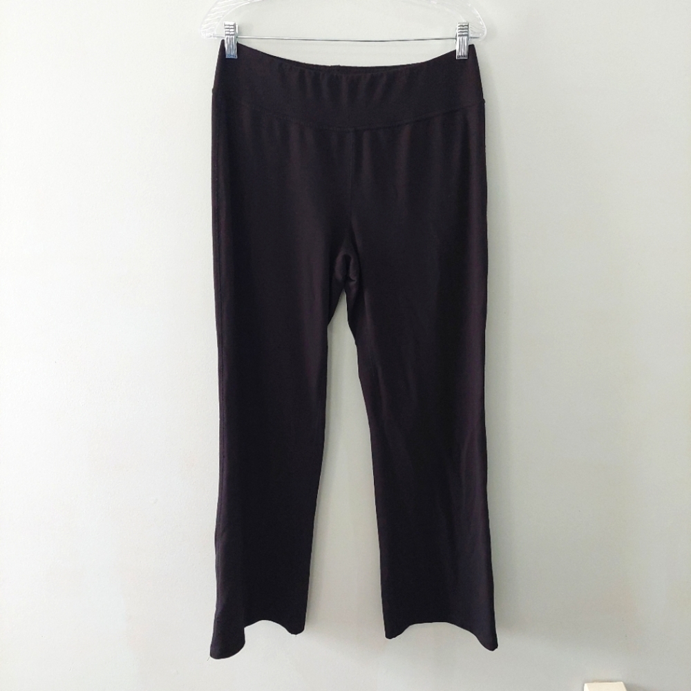 New Directions pants Medium black mid rise stretch pockets comfort loungewear